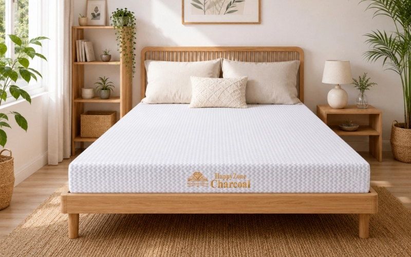 Đệm cao su Kim Cương  3 Zone than hoạt tính Happyzone Charcoal